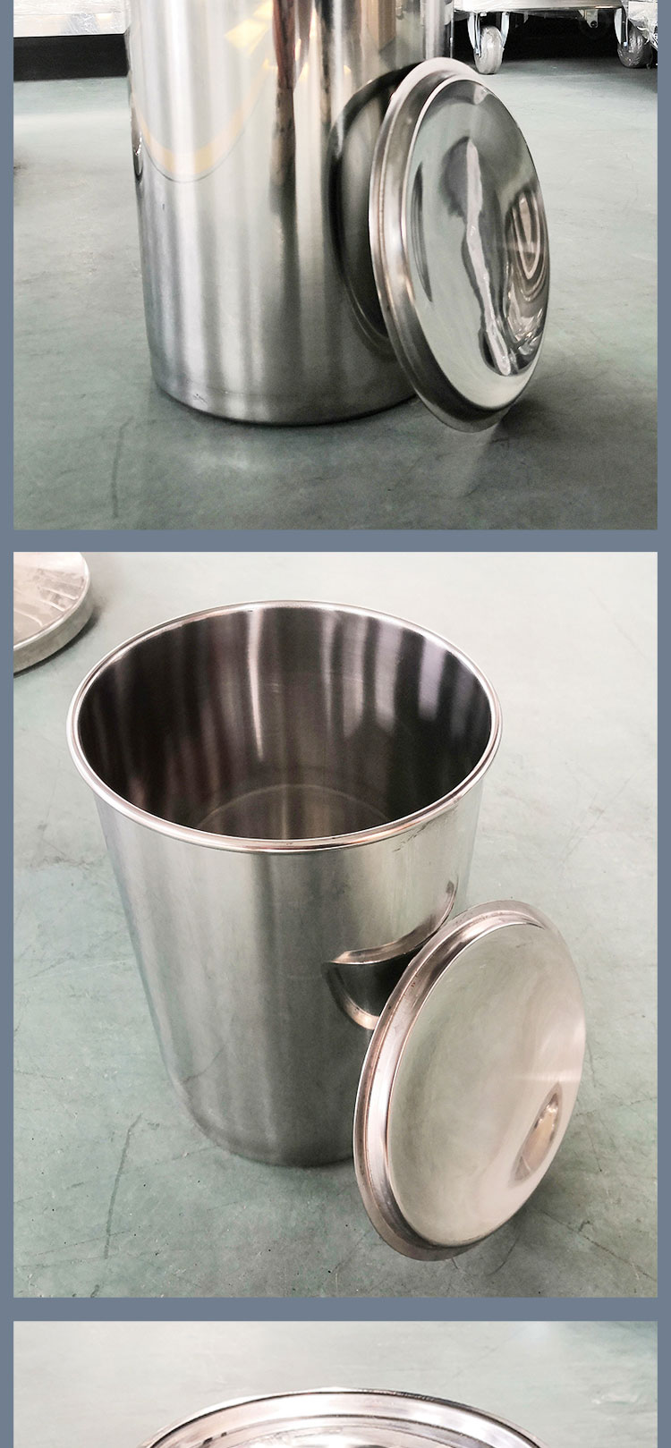 316 stainless steel barrel, three-layer bottom stew barrel, round barrel with lid, large stall soup pot, large capacity water storage barrel