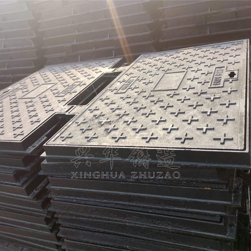 Ductile iron square manhole cover, cast iron square manhole cover, fire protection, power, sewage, heavy duty, and light duty manhole cover