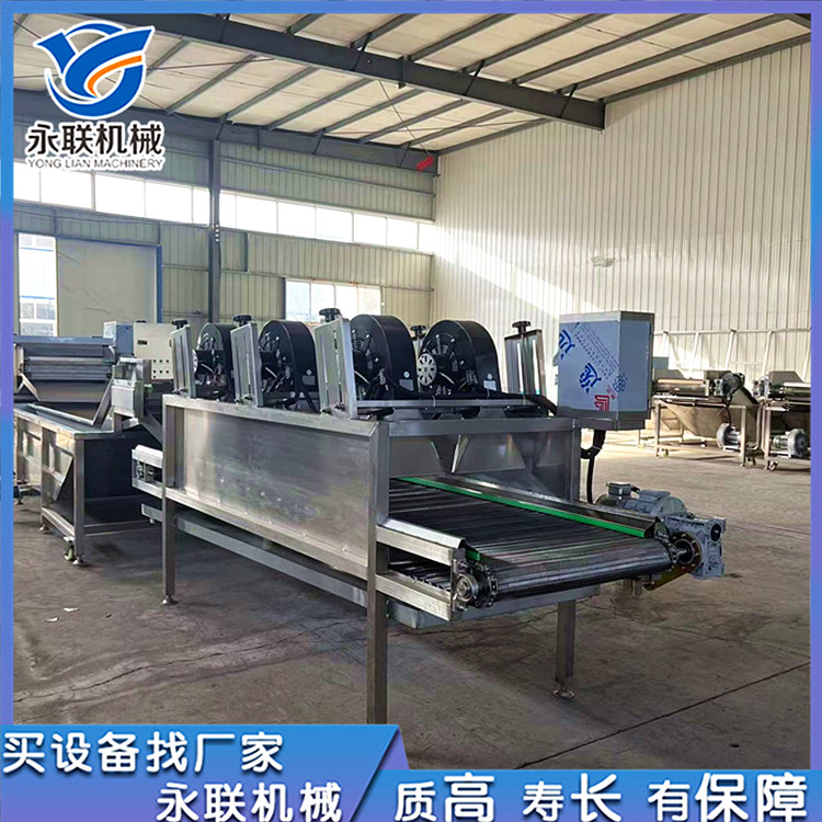 Yonglian Vegetable Cleaning and Air Drying Equipment with Receiving Tray Air Drying Machine Runs Smoothly, Energy Saving and Drying