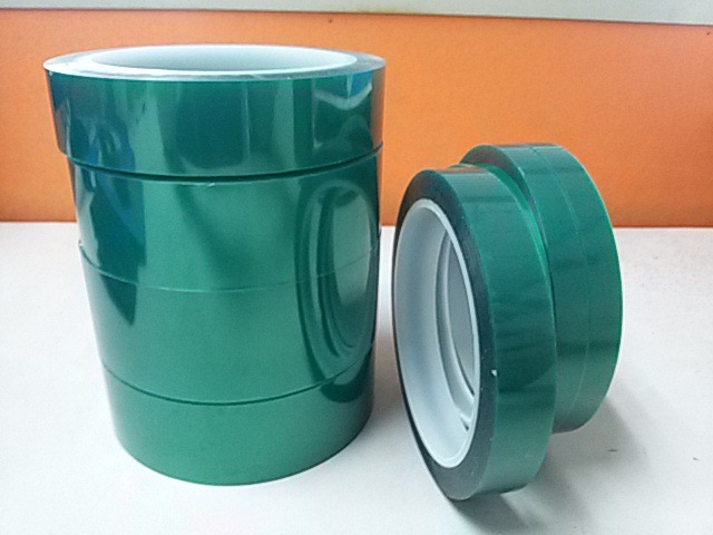 PET tape green 0.05mm single side insulation identification spray paint shading and thermal insulation silicone tape