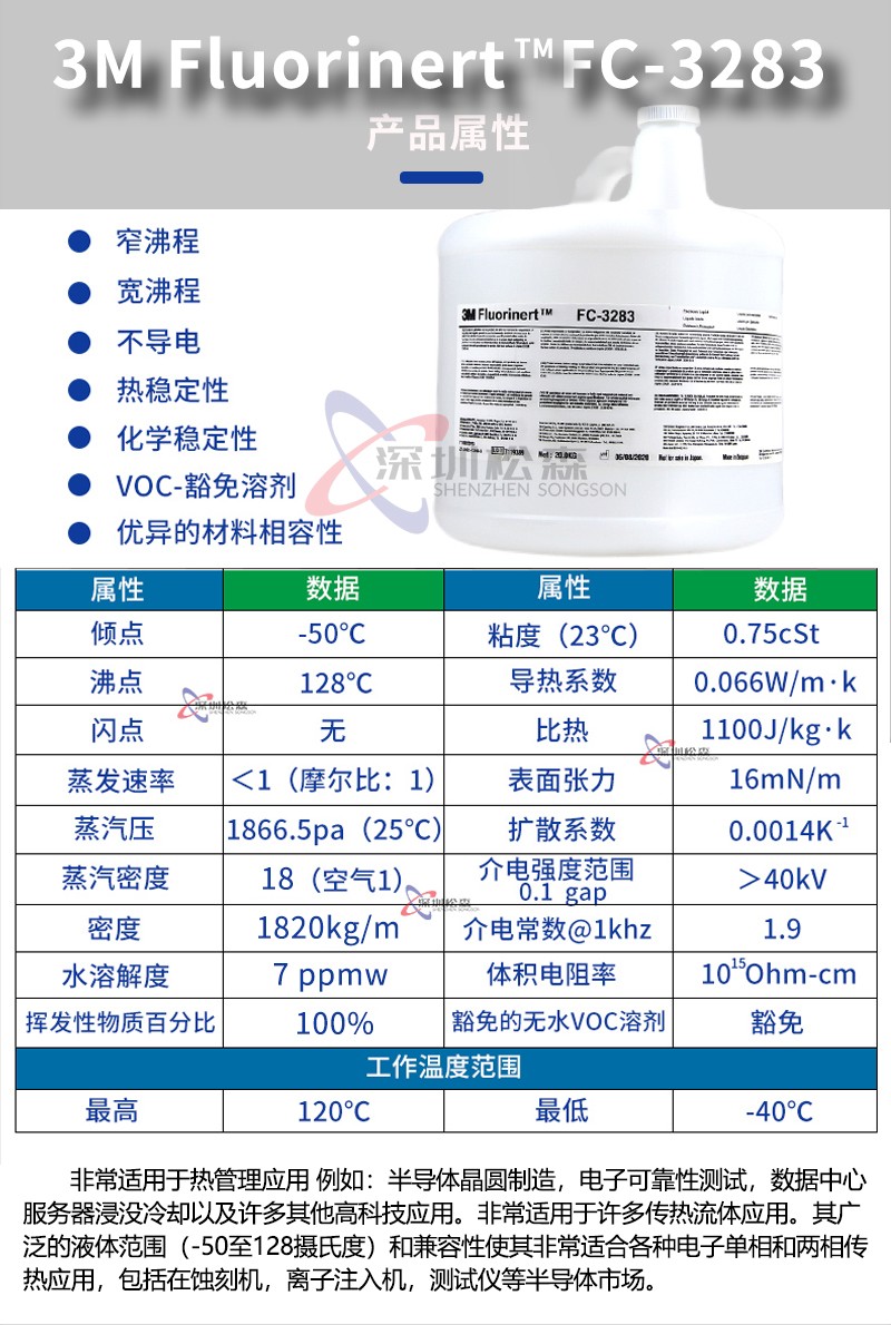 Fluorinert FC-3283 Electronic Fluorination Liquid 3MFC-40 Semiconductor Cooling Liquid Leak Detector in the United States