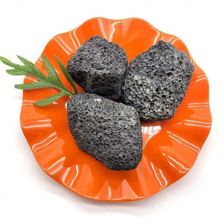 矿山直供黑色火山石火山岩鱼缸铺底滤料多肉铺面火山石颗粒