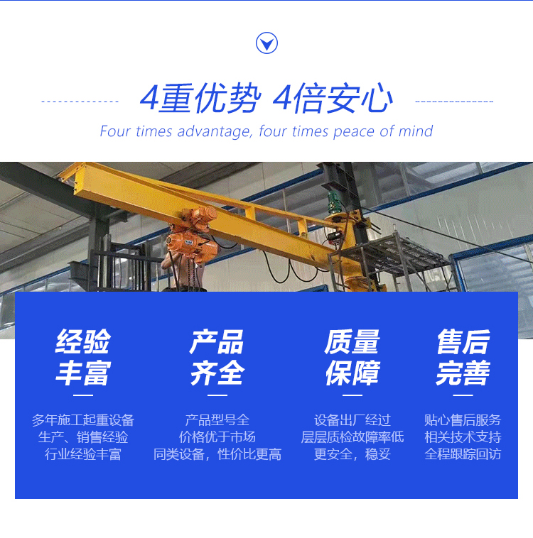 Electric cantilever crane workshop indoor handling column type equipment with complete 360 degree rotation specifications