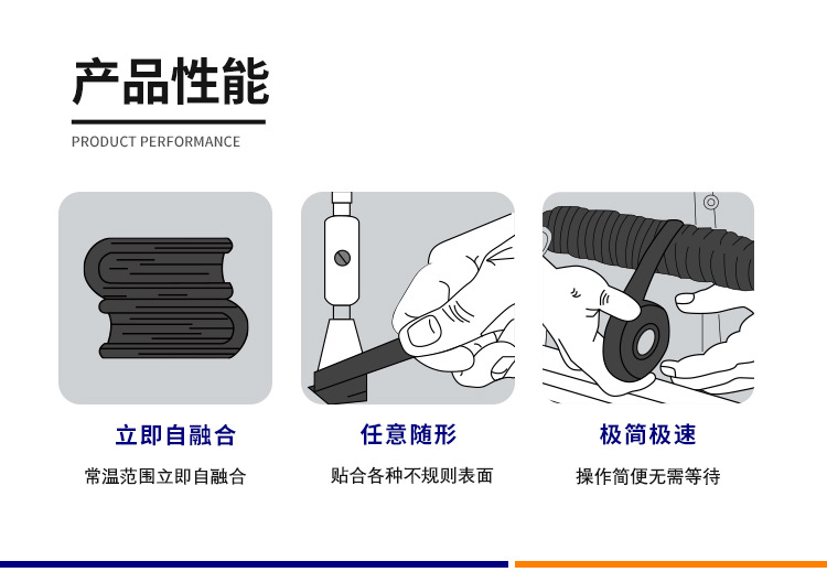 Wholesale of 35KV high-voltage cable moisture-proof sealing, self melting and self-adhesive tape, electrical insulation tape