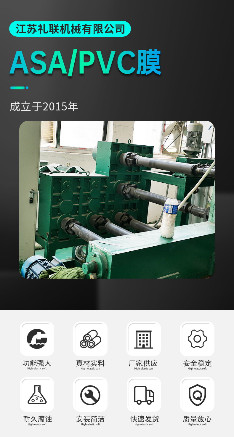 Li Lian Machinery ASA Sheet Extruder PVC Film Material Production Line Equipment