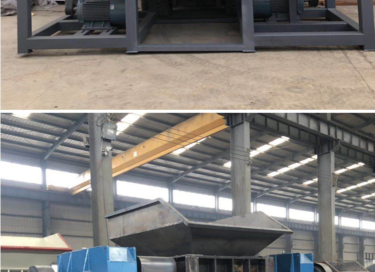 Large dual axis shredder, waste household appliance tire crusher, plastic wood crusher, cow bone crusher