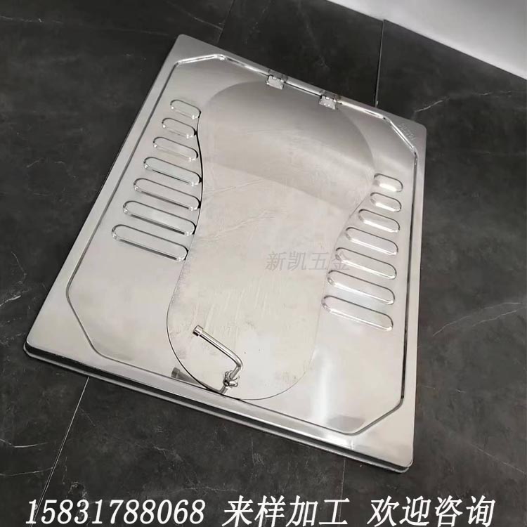 Stainless steel rear sewage squatting toilet with cover, rear flushing, flip cover, squatting pit kick engineering, anti odor toilet renovation