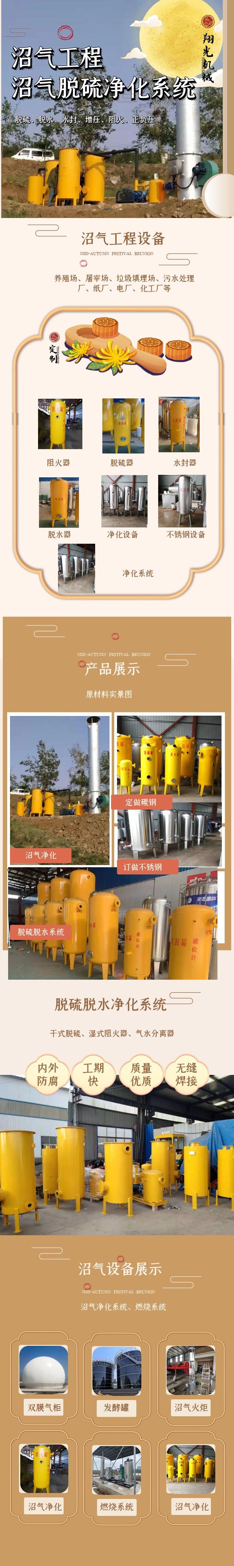 50 cubic meters of biogas desulfurization tank, sewage and waste gas treatment, desulfurization device, torch vertical unsealing tank