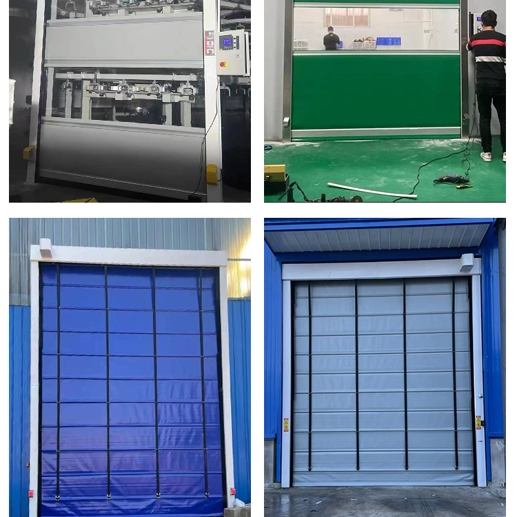 Stainless steel fast Roller shutter pvc automatic induction lifting door workshop car washing room underground garage Automatic door