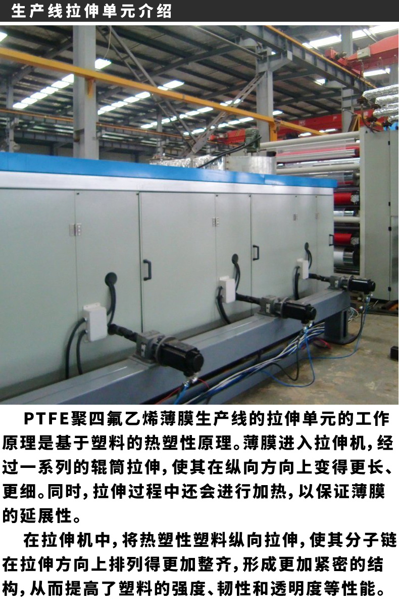 PTFE polytetrafluoroethylene film production line filter membrane waterproof and breathable membrane longitudinal stretching equipment