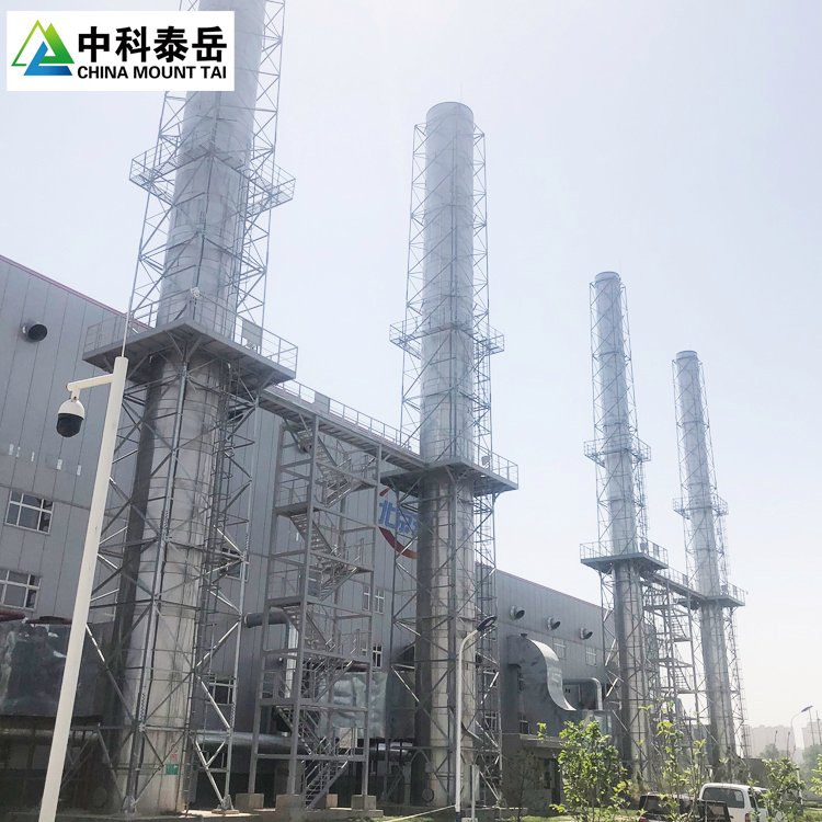 Industrial equipment and air duct exhaust emissions from Zhongke Taiyue Chemical, Incineration, and Double layer Stainless Steel Chimney Plant