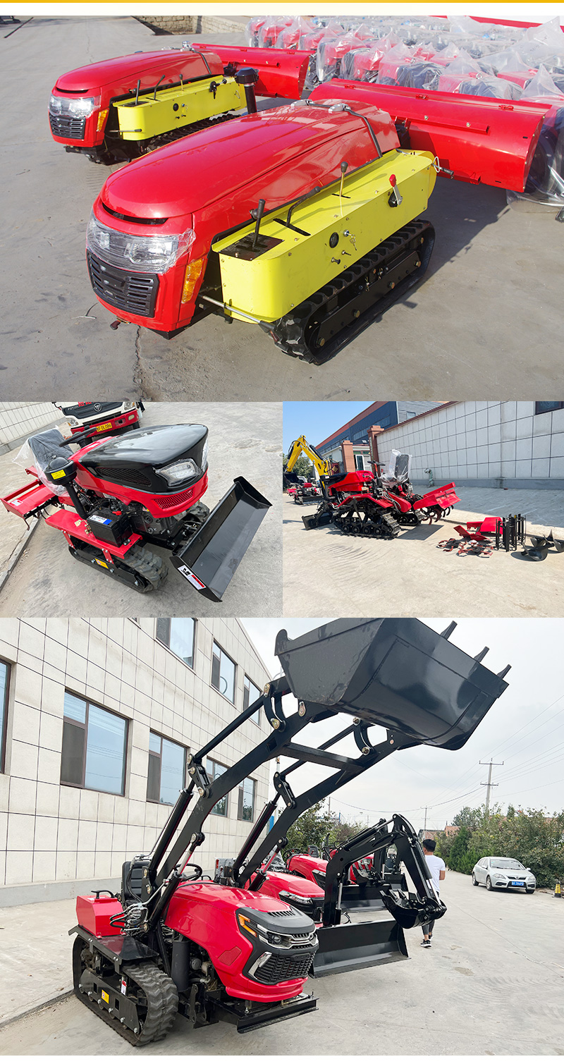 Crawler type field management machine with 35 horsepower, ditch opening, fertilization, backfilling, and weeding all-in-one machine