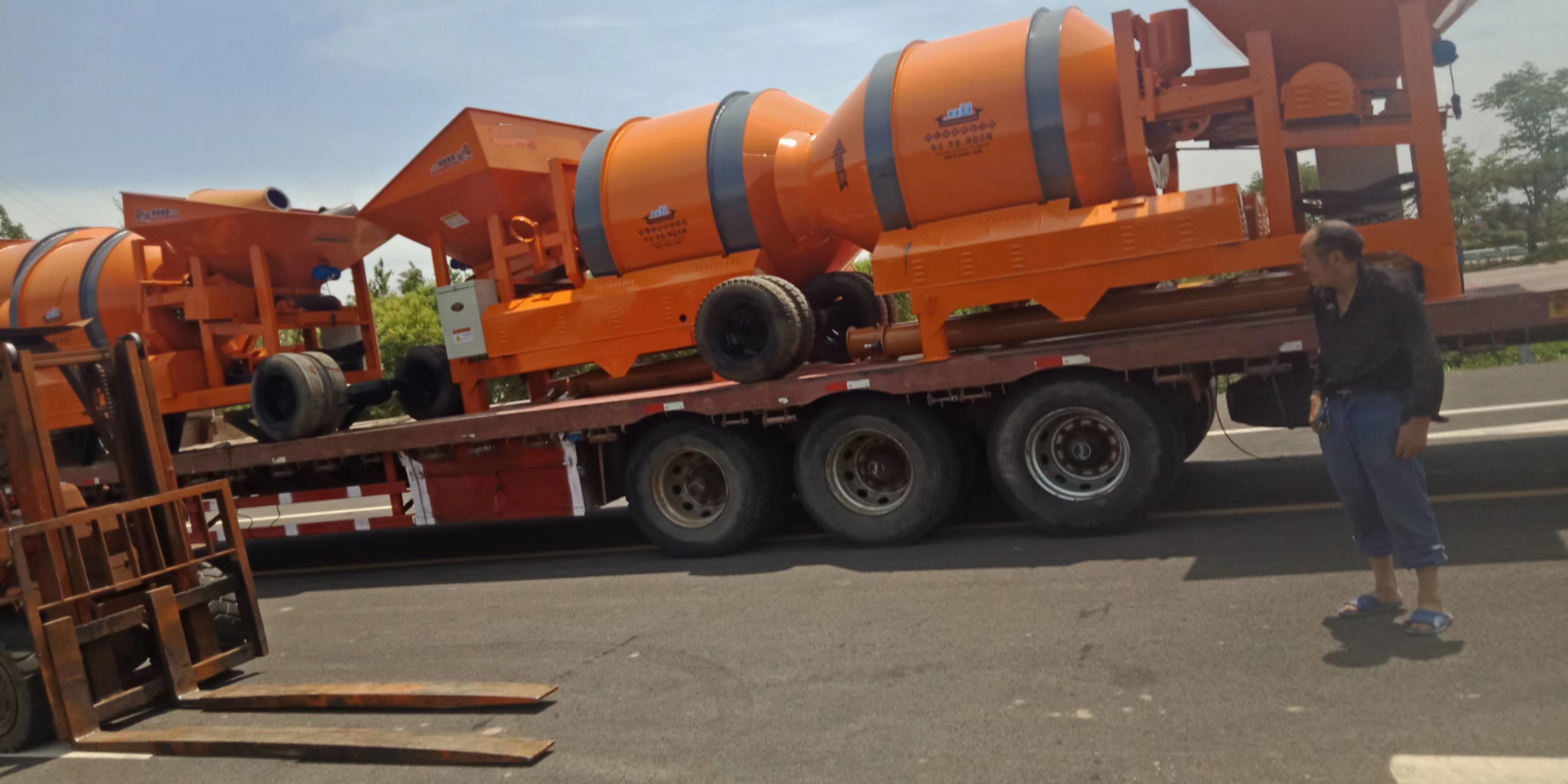 Bolan Machinery 1000/1500 Drum Mixer Customized Large Mobile Concrete Mixing Equipment