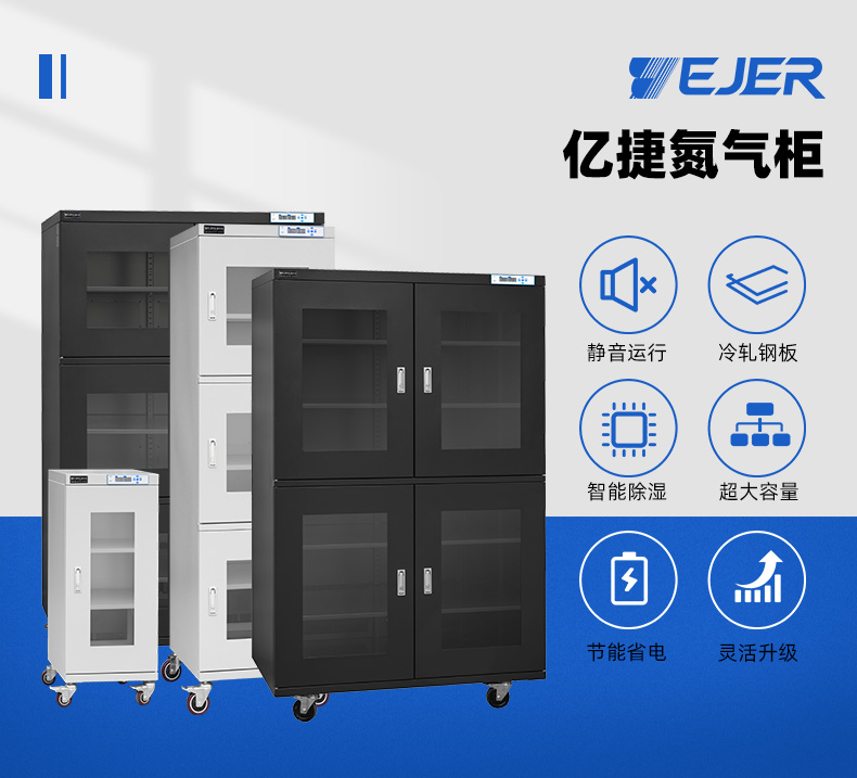 Six door fully automatic nitrogen cabinet, anti-static IC chip, anti oxidation, energy-saving, and fast dehumidification cabinet 1440-6