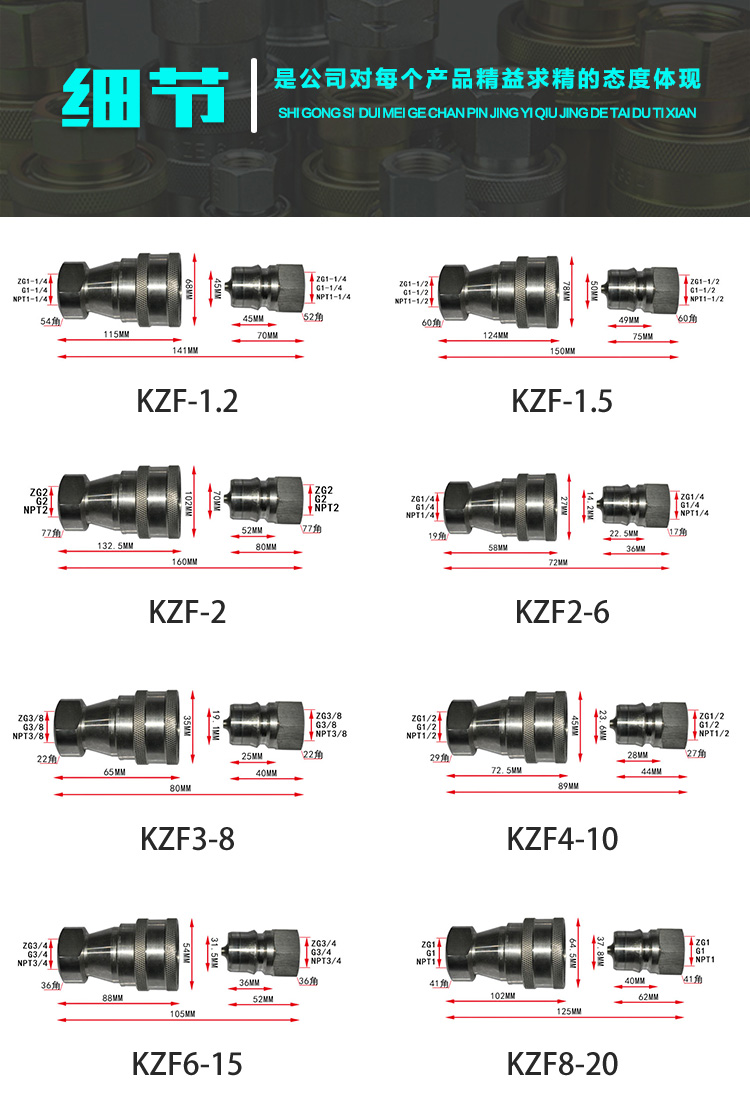 Stainless steel open close quick change joint KJB 304KZF acid and alkali resistant chemical pipeline