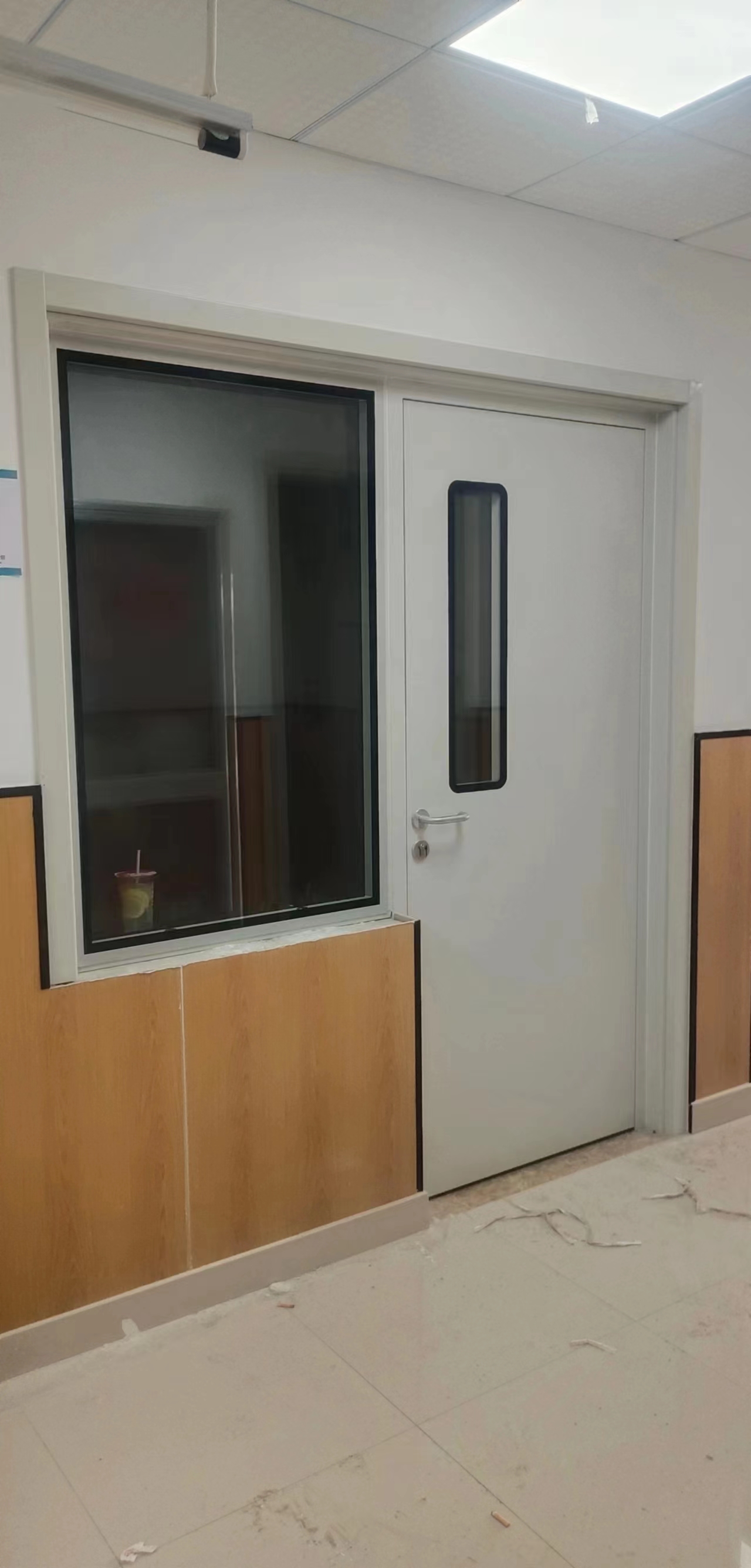 Laboratory pharmacy clean room observation window supply purification fixed double-layer explosion-proof tempered glass purification window