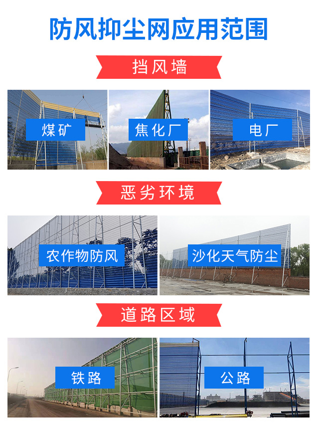 Beipeng Coal Mine uses a 6-meter double peak dust suppression net to spray plastic, which is not easy to corrode and has a high-strength wind barrier