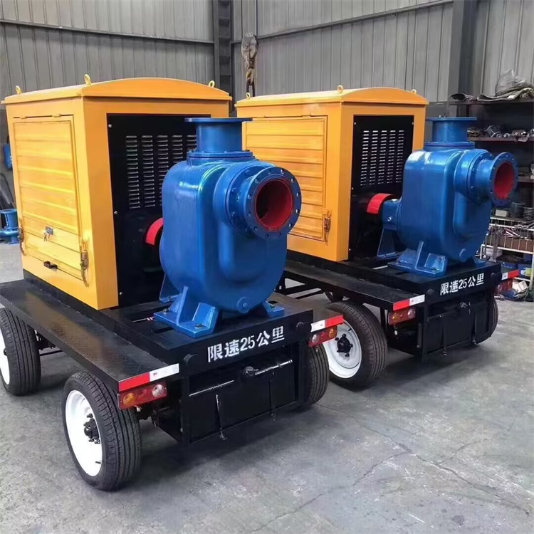 Diesel self priming pump, non clogging drainage pump truck, mobile sewage pump truck, large flow drive, flexible lift