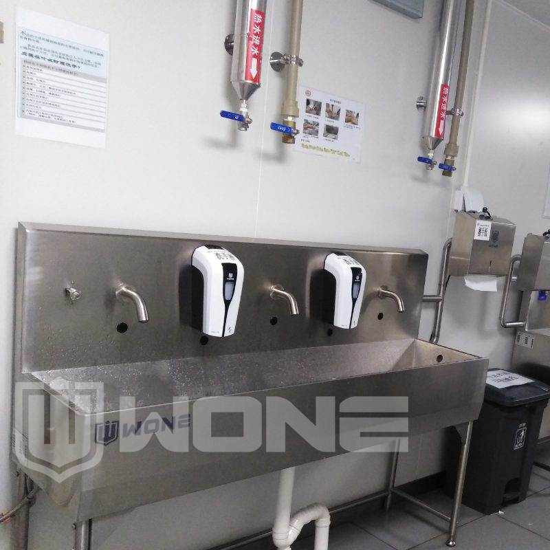 Food factory 304 stainless steel wash basin automatic induction hand washing dryer stainless steel wash basin hand washer