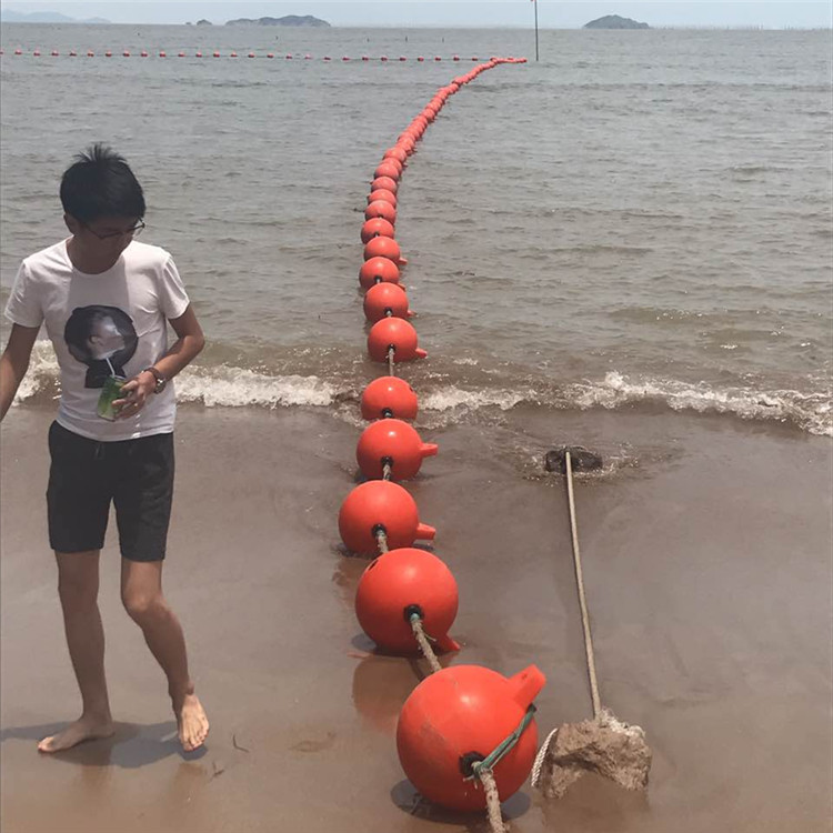 Introduction to various sizes of water warning floating balls with sea positioning straps and pull rings floating floats