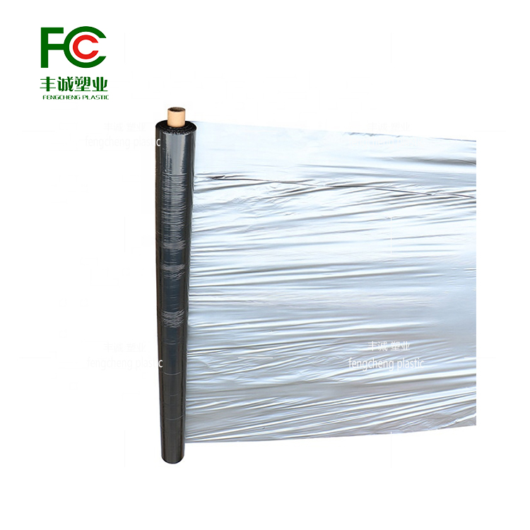 Agricultural perforated plastic film for weeding, insulation and moisturizing, black silver black and white perforated film