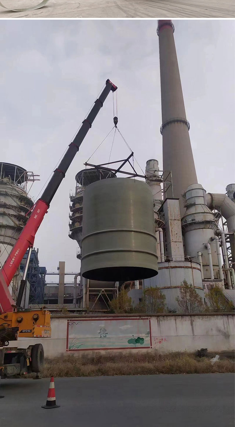 Zhenkuo fiberglass desulfurization tower, acid alkali tower, chimney tower, spray mist removal, desulfurization and denitrification equipment, waste gas treatment tower