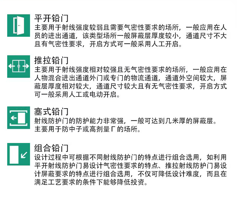 Electric flat opening lead door, airtight and radiation resistant door for hospital CT room, spot infrared induction airtight door