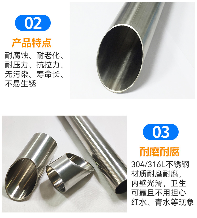 Brand Ranking List of 304 Thin-walled Stainless Steel Drinking Water Pipe Clamp Type Sanitary Welded Pipe for Fire Protection Stainless Steel Water Pipe