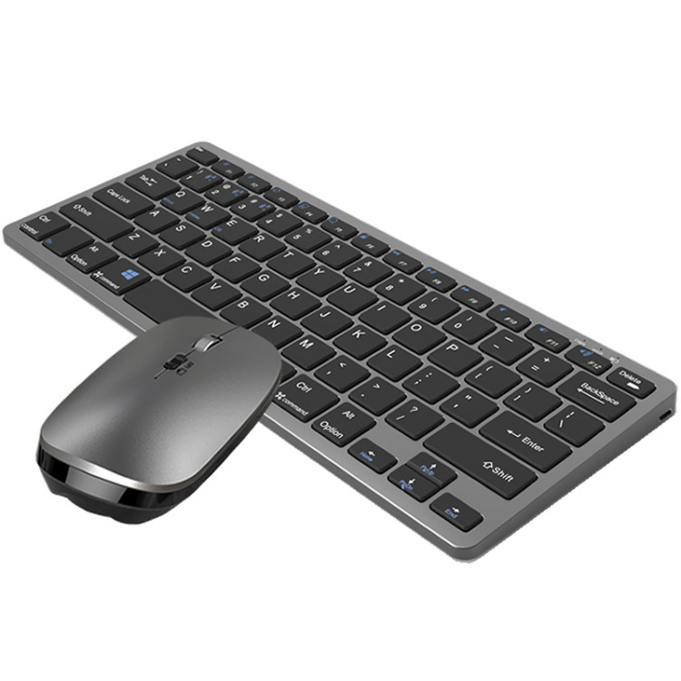 皓月灵狐KV78充电版无线键鼠套装蓝牙4模式轻薄静音办公键盘鼠标 图片 1