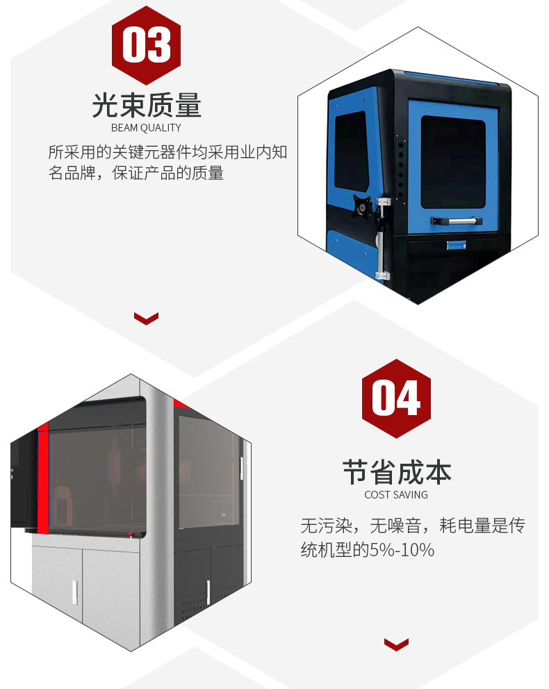 Three energy laser fully enclosed green laser marking machine Glass acrylic crystal glass laser engraving machine