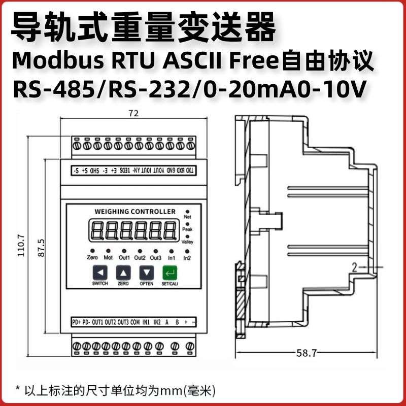 The docking of force measurement control instruments with industrial control computers, PLC