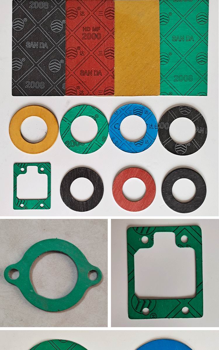 Asbestos rubber gasket, oil and high temperature resistant circular flange sealing gasket, non-standard customized DN50/65/80/100