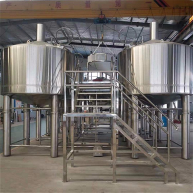 Large scale brewing equipment and supporting machinery for distilleries