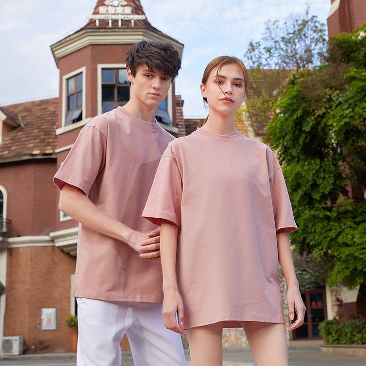 鸿利不凡 定做工作衣服 翻领短袖工装 圆领T恤衫定制