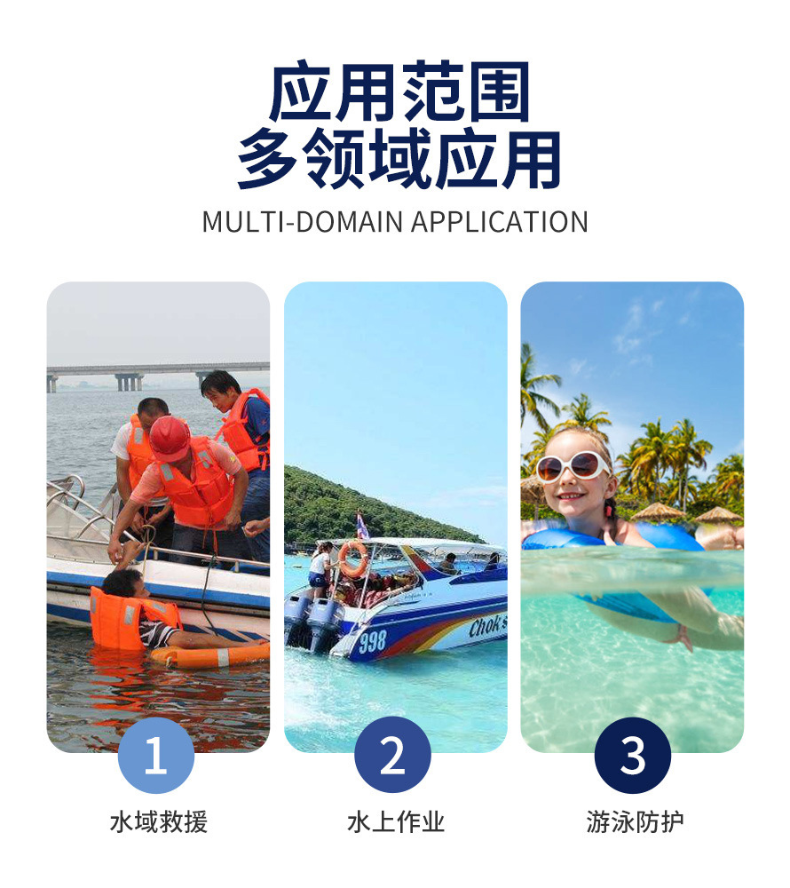 Water rescue neck support head fixator Water rescue stretcher Emergency rescue straight board floating plastic stretcher bed