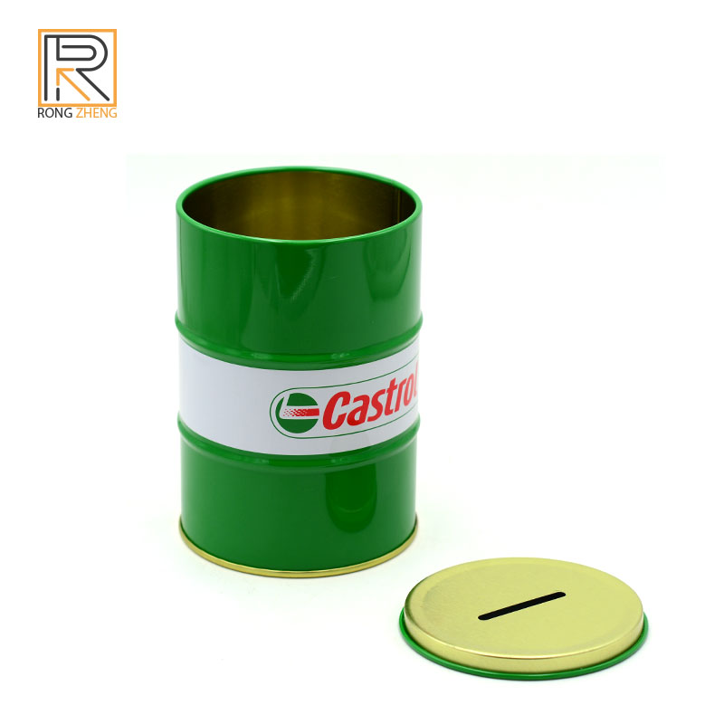 Customized circular tin cans, oil barrels, money storage cans, personalized metal pen holders, cute cartoon tea cans, wholesale