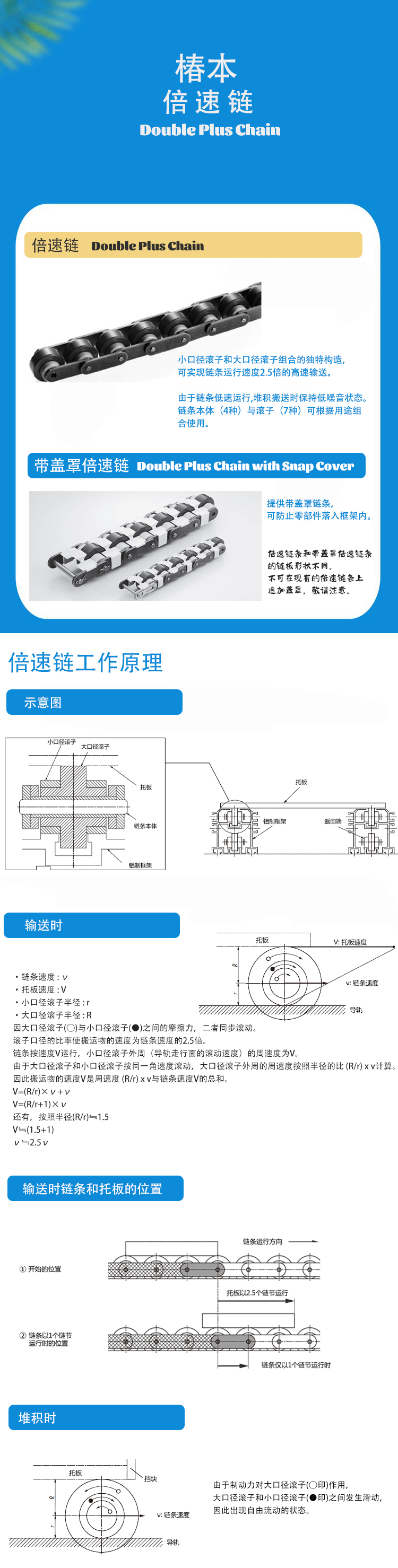 Tsubkai Chunben Double Speed Chain RF2060VRP-LMC Lambda Specification SS Specification