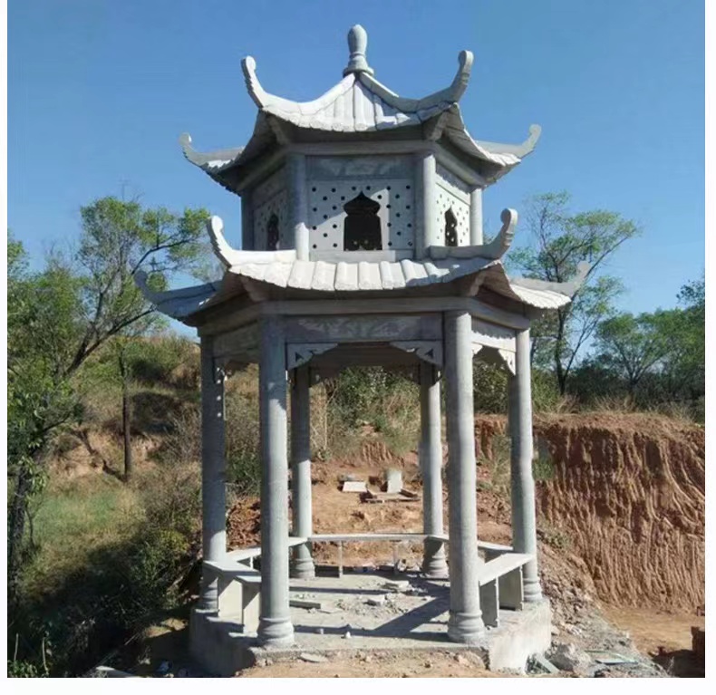 European style stone carving pavilion, iron hat villa, courtyard, outdoor garden, stone pavilion decoration, customized and door-to-door installation