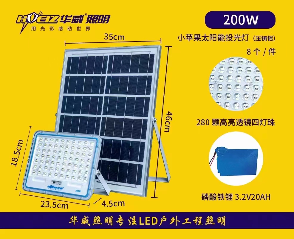 Manufacturer of Jiuyi Time High Brightness Solar Charging Emergency Floodlight