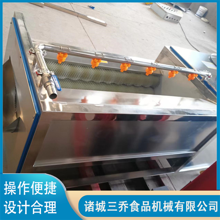 Commercial Rootstock Fruit and Vegetable Hair Roller Cleaning Machine Seafood Scallop Cleaning Line Durable and Customizable