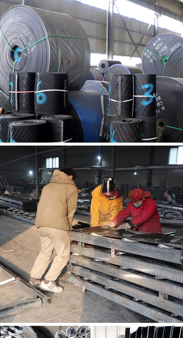 Cargo unloading conveyor, extended belt conveyor, bagged soybean loading, rubber belt loading machine