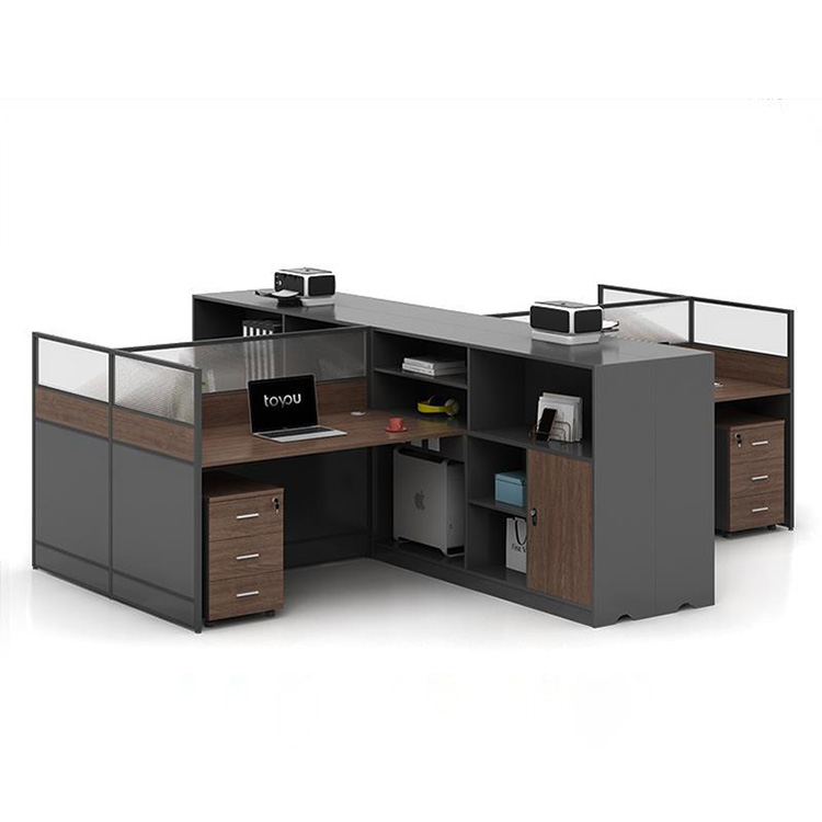 Simple modern screen card office furniture, staff desk, office desk and chair combination