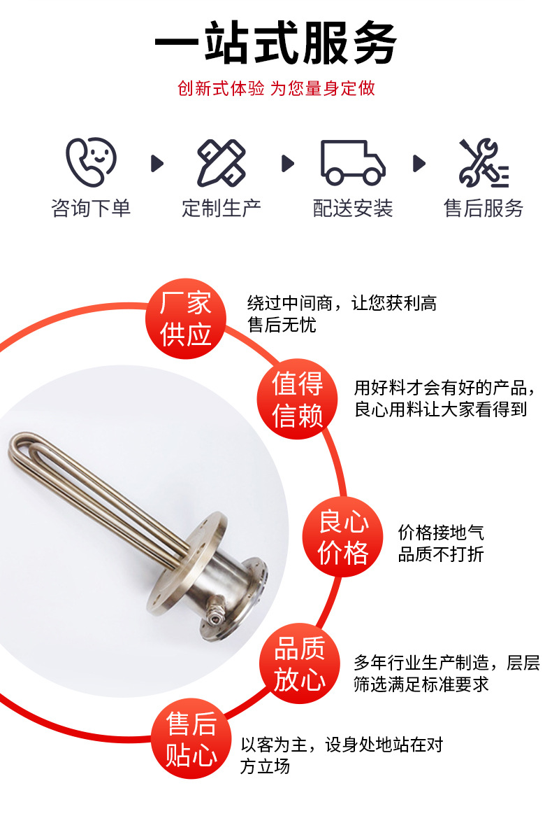 Non standard electric heating tubes and shaped heating rods support customized mold production