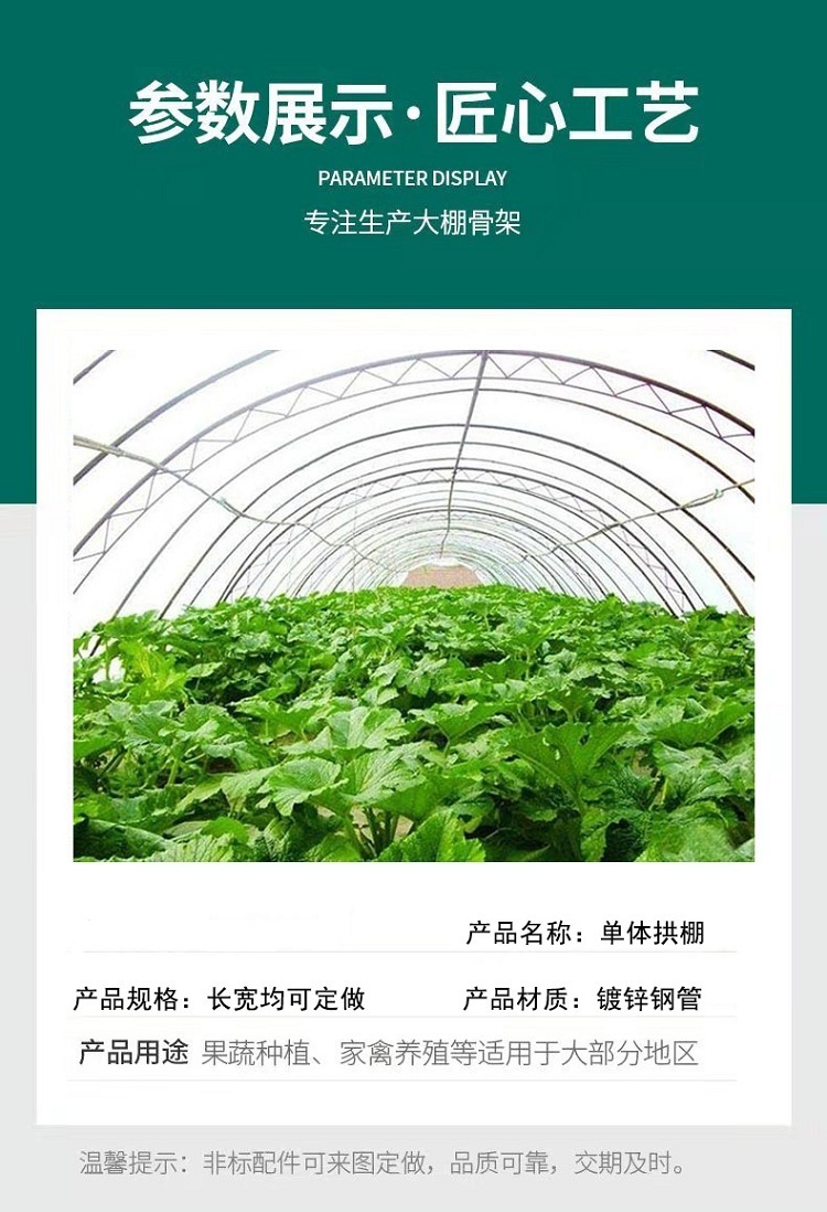 Tai You Yi Building Materials Simple Film Greenhouse, Single Insertion Greenhouse, Arch Greenhouse, Agricultural Seedling Cultivation, Flower Cold Greenhouse Installation