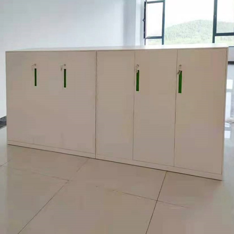 Three door low cabinet office data storage cabinet steel file cabinet 200x1200x400mm