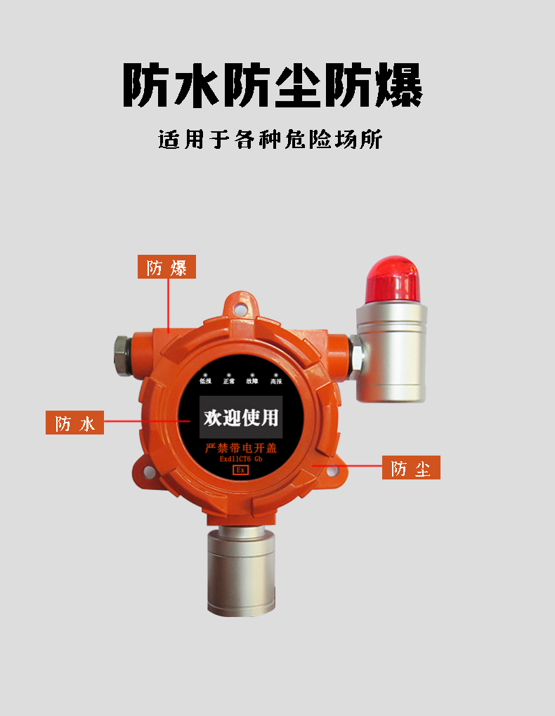 The Yu'an Chenjing CJ-530 hydrogen sulfide gas detector is suitable for various places