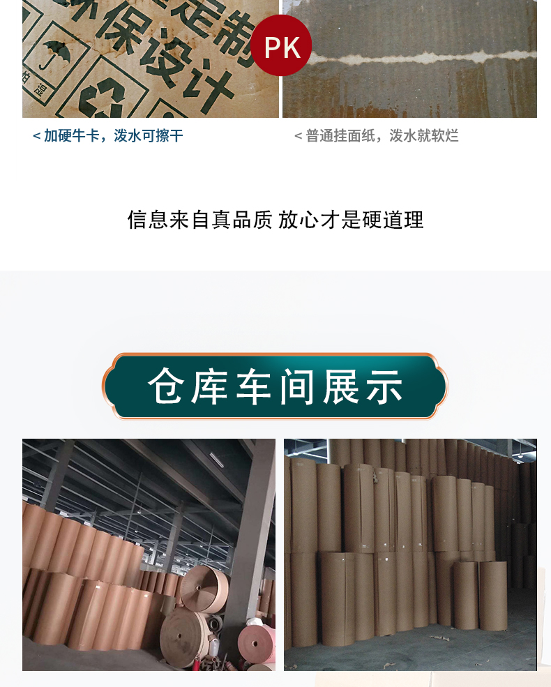 Corrugated paper, whole house customized furniture packaging paper, 1.2 * 1.4 * 1.6 meter double layer corrugated roll paper, kraft paper