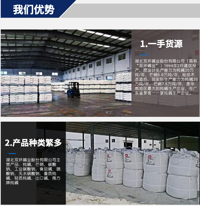 Soda Double Ring Brand Sodium Carbonate Content 99.2% Light/Heavy Alkali Ton Bag Industrial Grade Domestic Washing