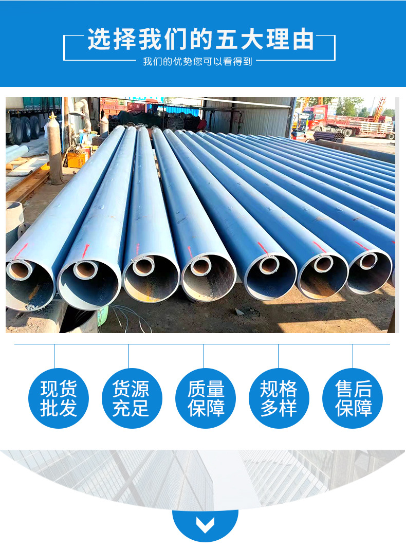 Environmentally friendly and wear-resistant double sleeve inner bypass pipe for power plant transportation Double sleeve steel pipe spot Jiutong Pipe Industry