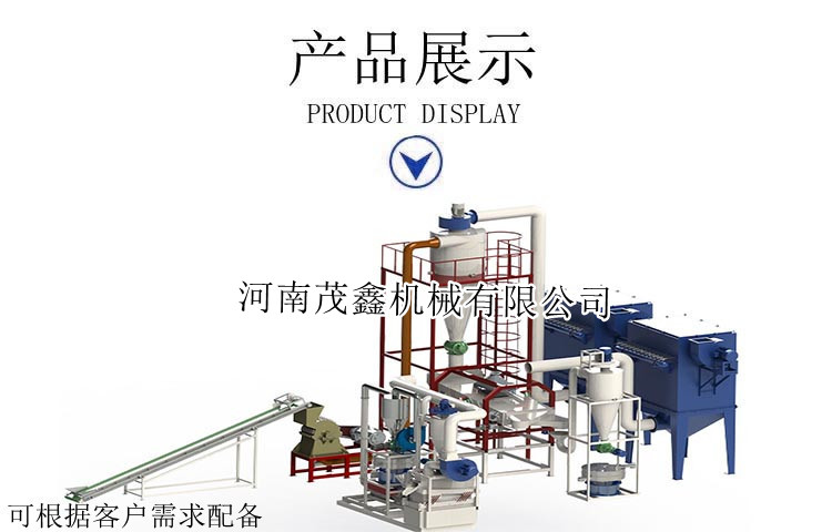 Green low-carbon waste lithium battery metal sorting machine Battery crushing and sorting equipment Negative electrode plate crusher